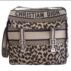 🆕 DIORCAMP Black & Beige Mizza Messenger Bag 🖤